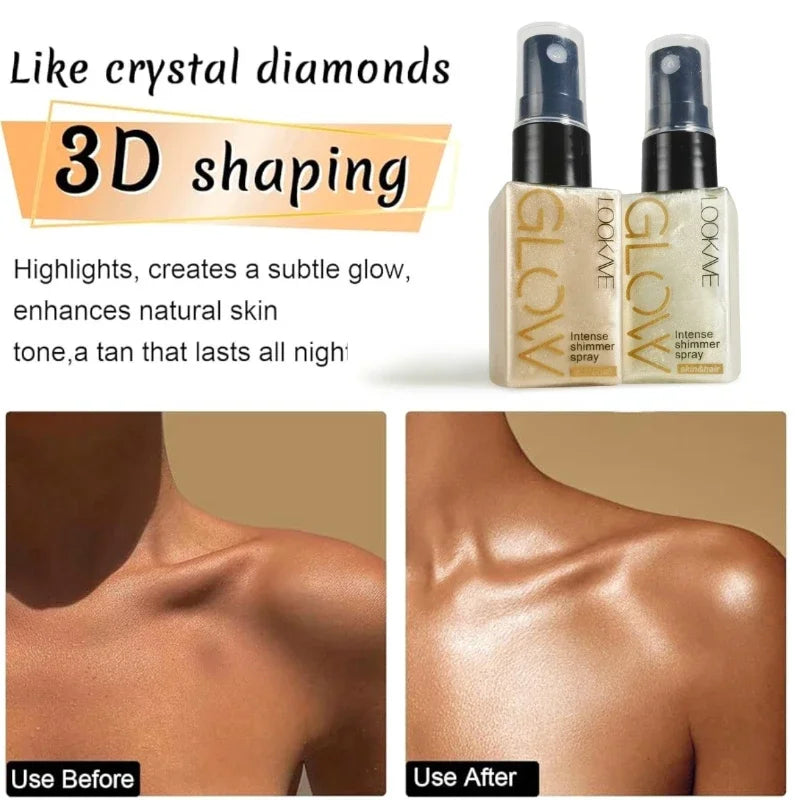 Spray Illuminateur Diamant — Poudre Scintillante Haute Brillance