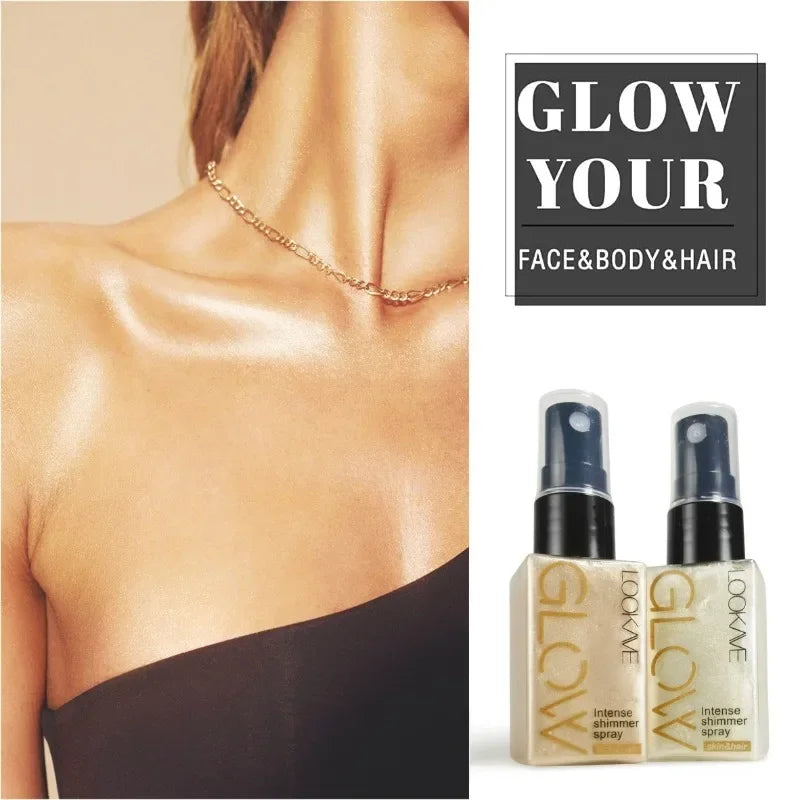 Spray Illuminateur Diamant — Poudre Scintillante Haute Brillance