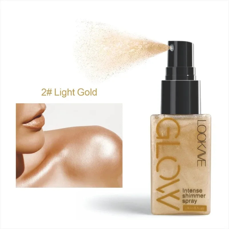 Spray Illuminateur Diamant — Poudre Scintillante Haute Brillance